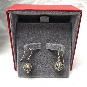 Handmade Silver Globe Earrings